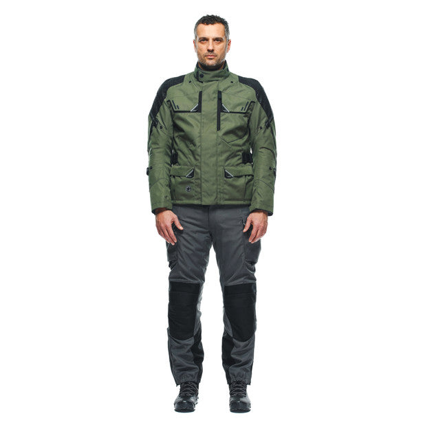 Dainese Ladakh 3L D-Dry All Weather Touring Textile Jacket Army Green / Black FREE 1 YEAR Returns, FREE UK Delivery | ThrottleChimp