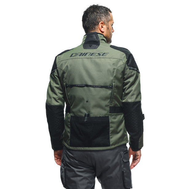 Dainese Ladakh 3L D-Dry All Weather Touring Textile Jacket Army Green / Black FREE 1 YEAR Returns, FREE UK Delivery | ThrottleChimp