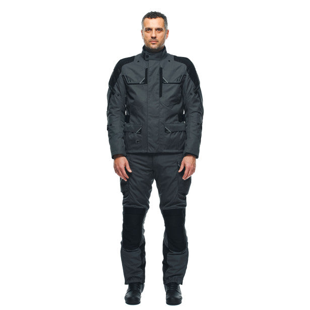 Dainese Ladakh 3L D-Dry All Weather Touring Textile Jacket Iron-Gate Grey / Black (Image 3) - ThrottleChimp