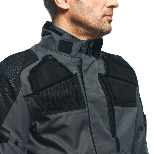 Dainese Ladakh 3L D-Dry All Weather Touring Textile Jacket Iron-Gate Grey / Black (Image 12) - ThrottleChimp