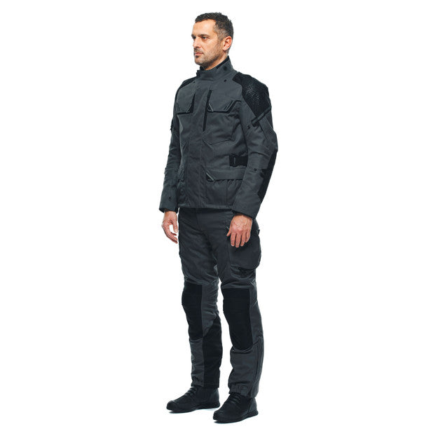 Dainese Ladakh 3L D-Dry All Weather Touring Textile Jacket Iron-Gate Grey / Black (Image 4) - ThrottleChimp