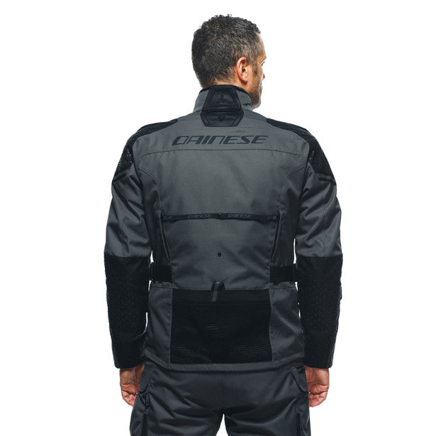 Dainese Ladakh 3L D-Dry All Weather Touring Textile Jacket Iron-Gate Grey / Black (Image 6) - ThrottleChimp