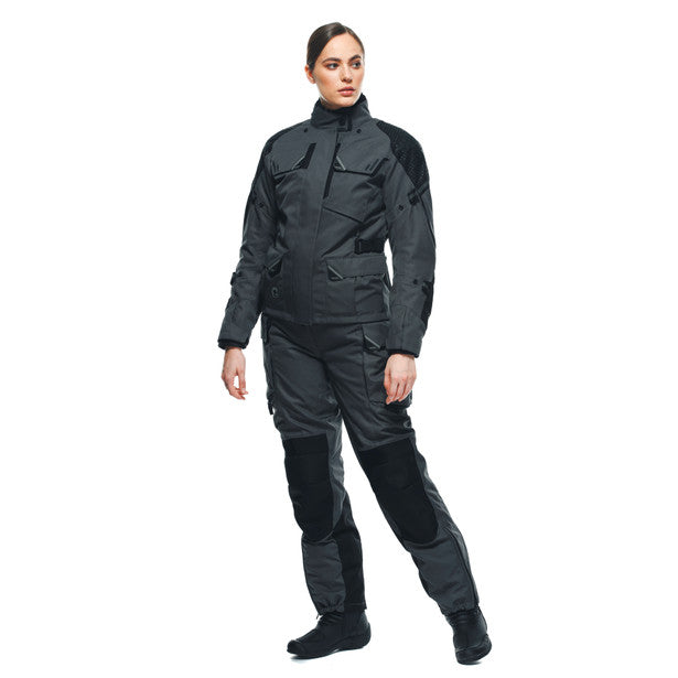 Dainese Ladakh 3L D-Dry Ladies All Weather Touring Textile Jacket Iron-Gate / Black FREE 1 YEAR Returns, FREE UK Delivery | ThrottleChimp