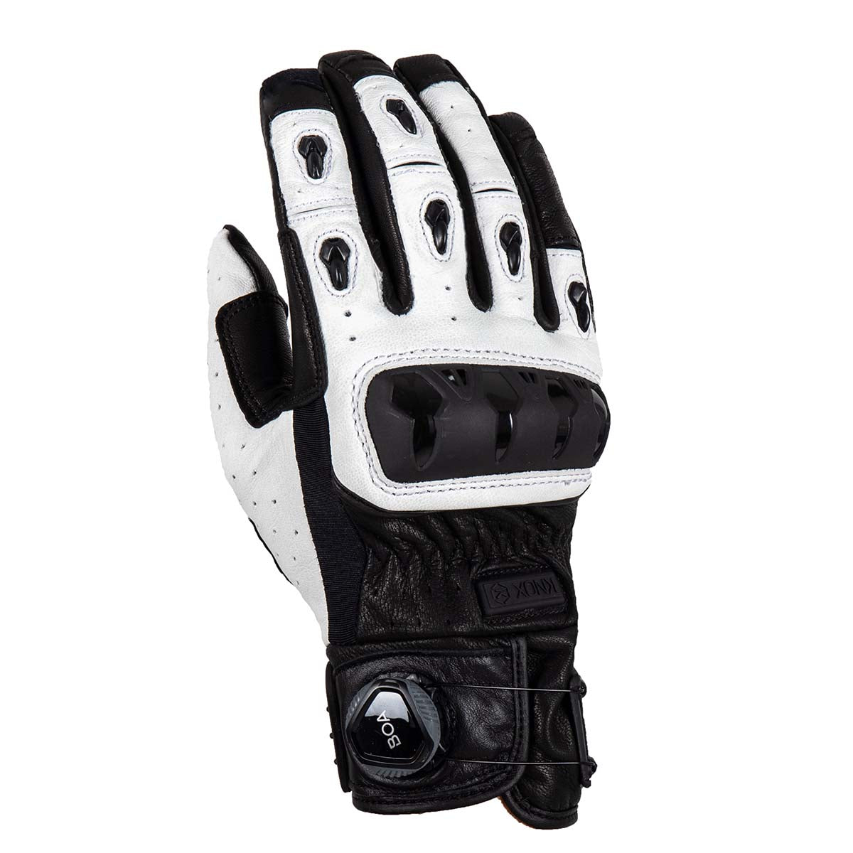 Knox Orsa MK3 Leather Gloves Black / White FREE 1 YEAR Returns, FREE UK Delivery | ThrottleChimp