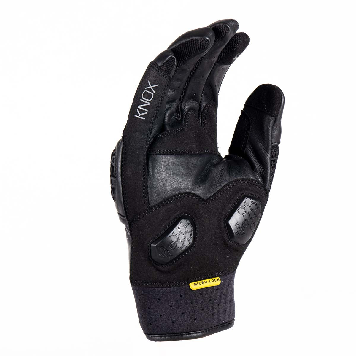 Knox Urbane Pro Leather & Textile Gloves Black FREE 1 YEAR Returns, FREE UK Delivery | ThrottleChimp