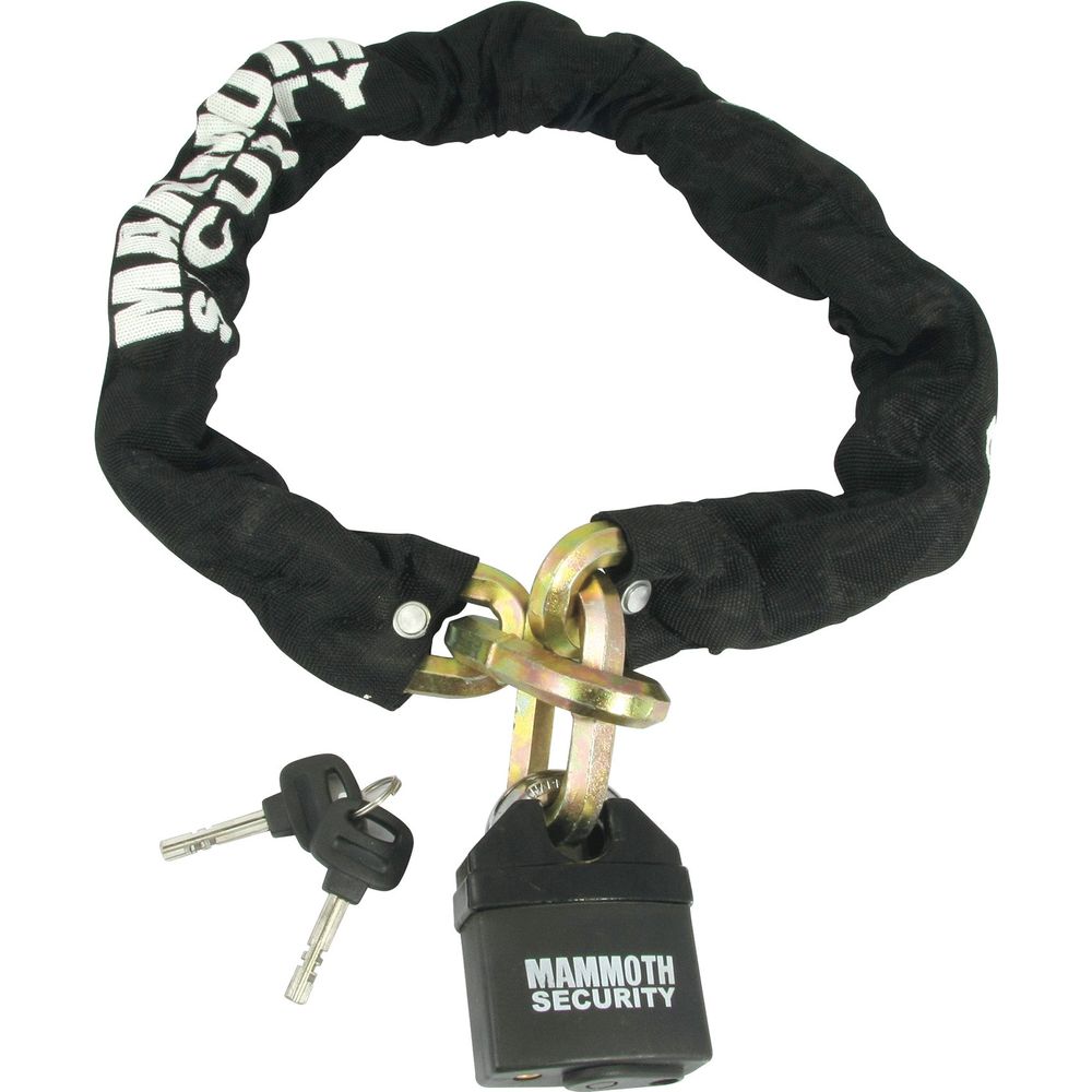 Mammoth Security Hexagon Lock & Chain 1 M Length - 12 MM - ThrottleChimp