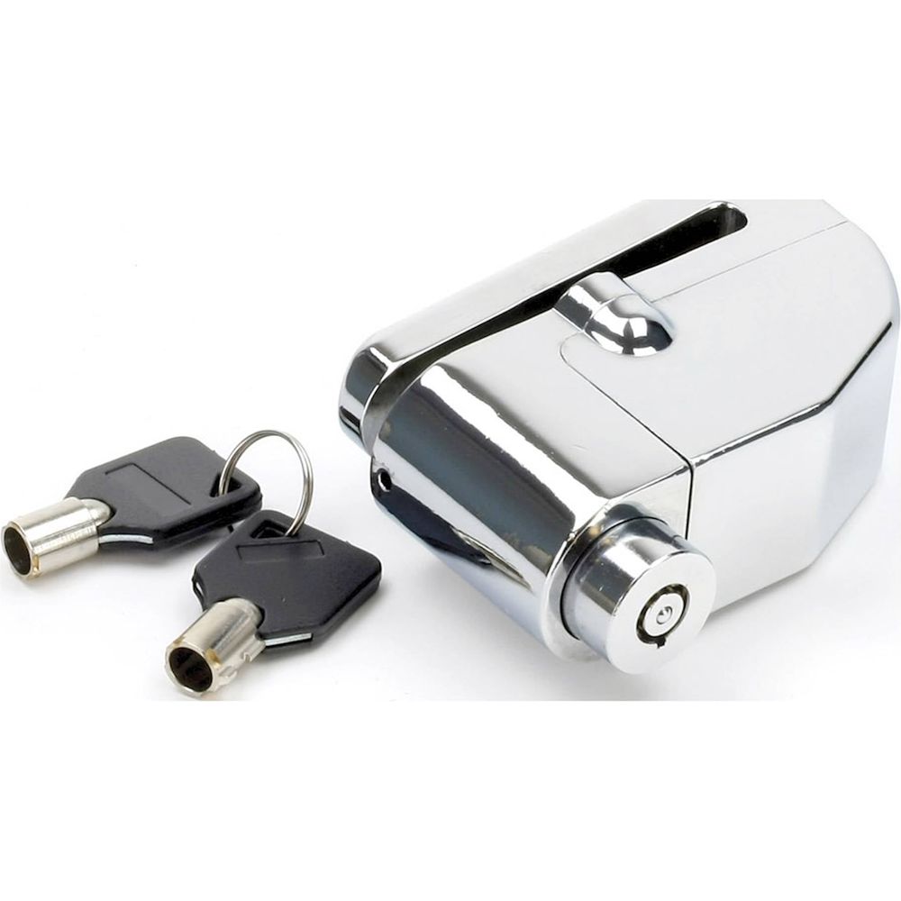 Mammoth Security Chrome Alarmed Disc Lock With 6 MM Pin - ThrottleChimp