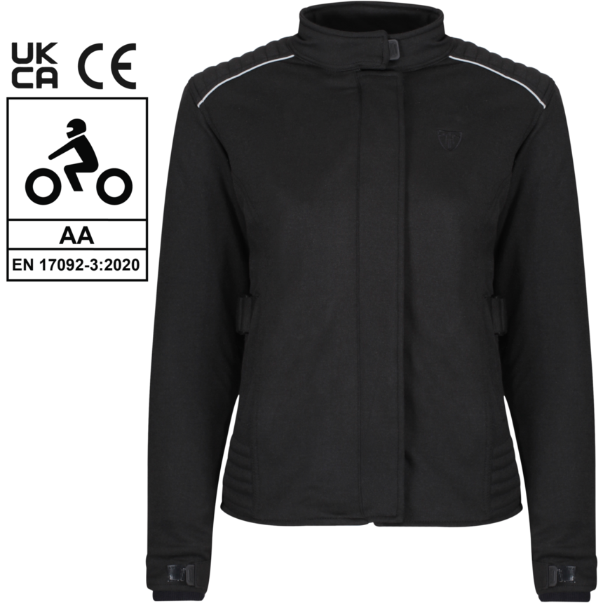 MotoGirl Louise Ladies Textile Jacket Black FREE 1 YEAR Returns, FREE UK Delivery | ThrottleChimp