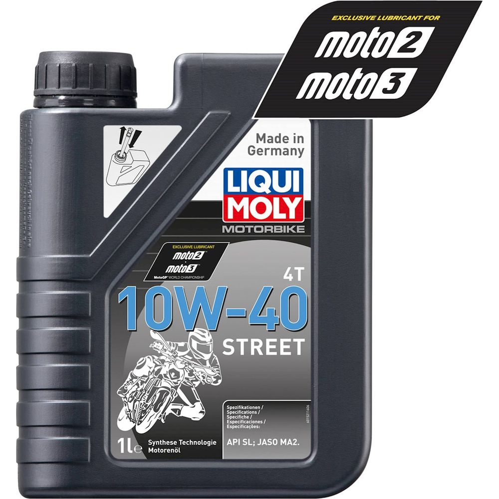 Liqui Moly 4 Stroke Semi Synthetic Street 10W-40 Oil - ThrottleChimp