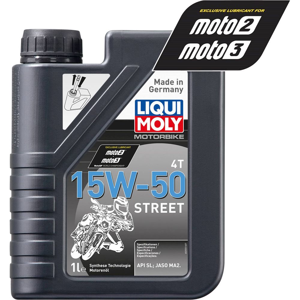 Liqui Moly 4 Stroke Semi Synthetic Street 15W-50 Oil - ThrottleChimp