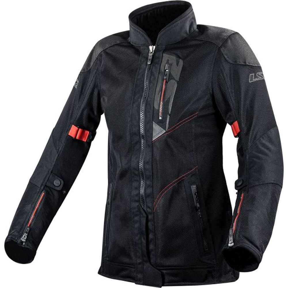 LS2 Alba Ladies Textile Jacket Black - ThrottleChimp