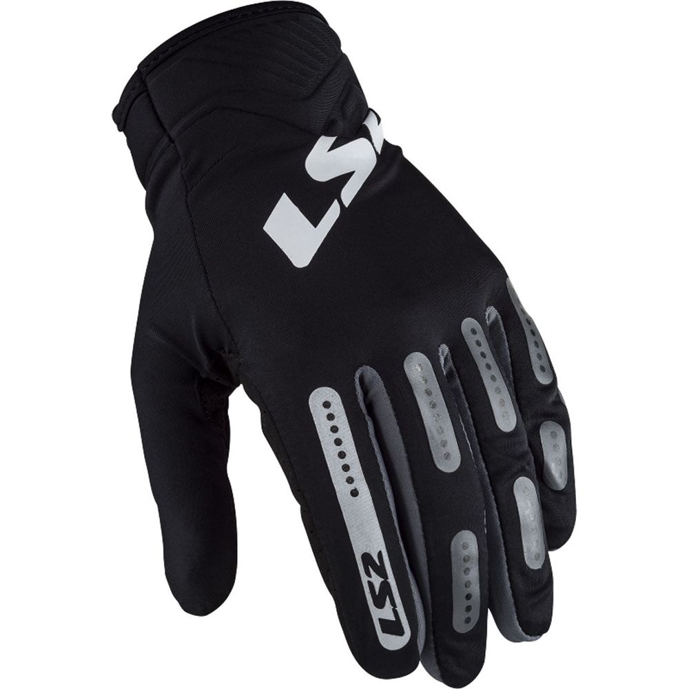 LS2 Bend Textile Gloves Black / Grey - ThrottleChimp