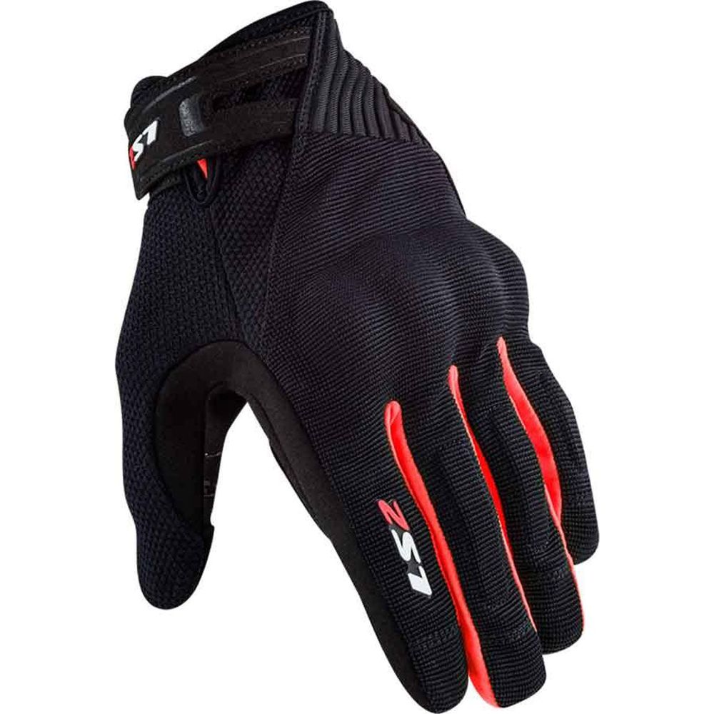 LS2 Dart 2 Textile Gloves Black / Red - ThrottleChimp