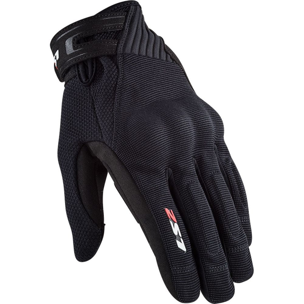 LS2 Dart 2 Textile Gloves Black - ThrottleChimp