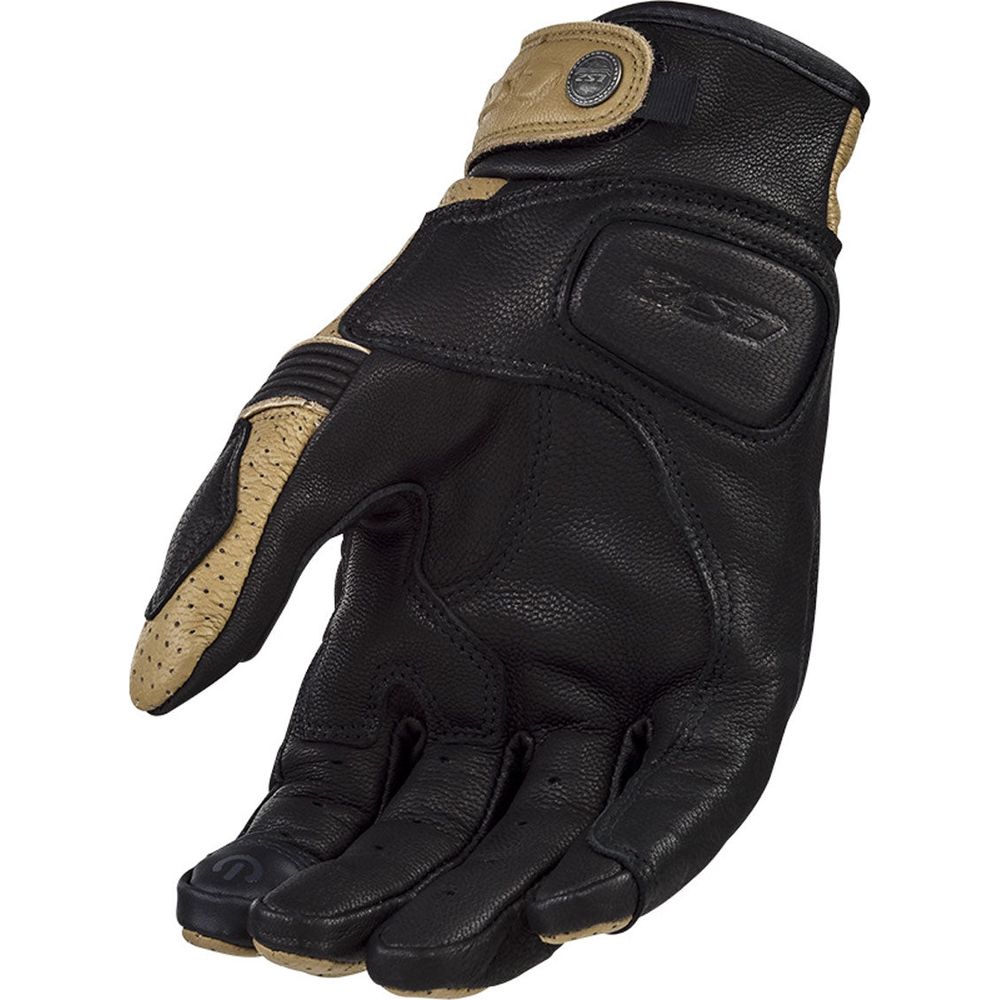 LS2 Duster Leather Gloves Brown / Black (Image 2) - ThrottleChimp