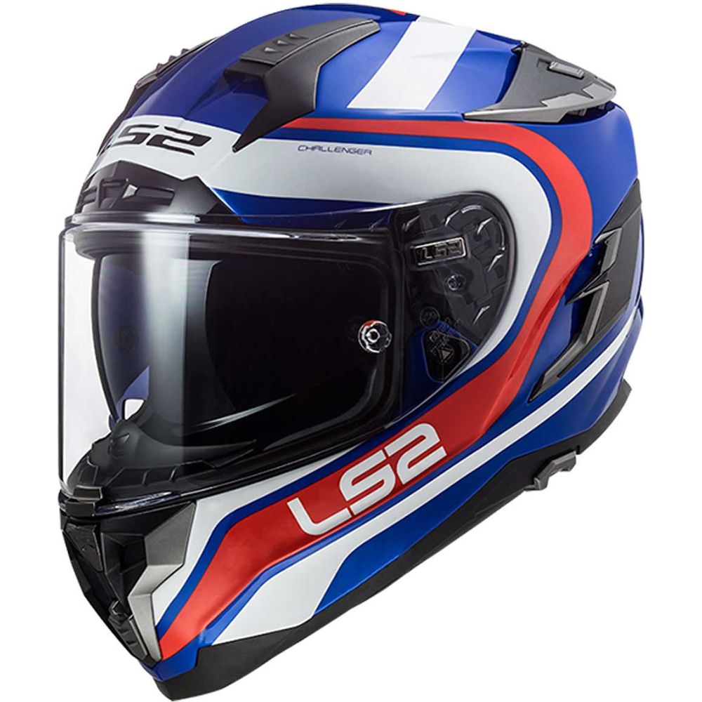 LS2 FF327 Challenger HPFC Full Face Helmet Fusion Blue / Red - ThrottleChimp