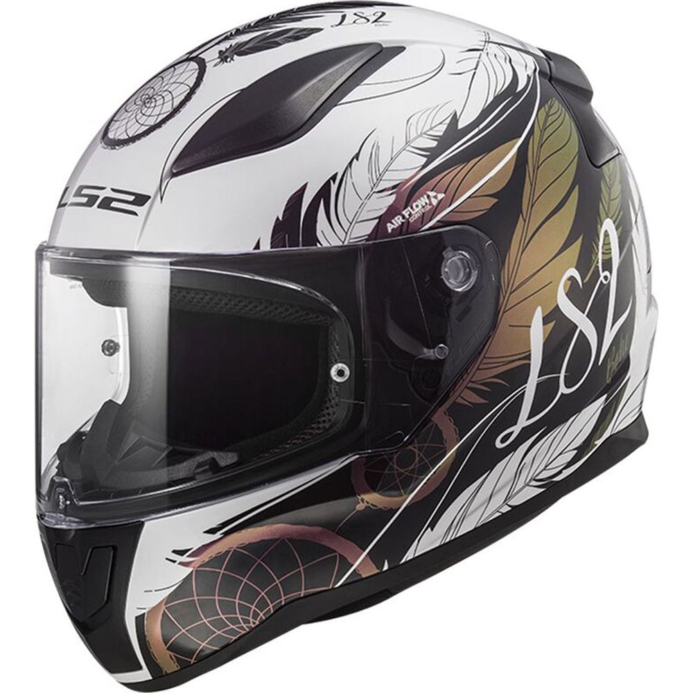 LS2 FF353 Rapid 2 ECE 22.06 Full Face Helmet Boho White / Black / Pink FREE 1 YEAR Returns, FREE UK Delivery | ThrottleChimp