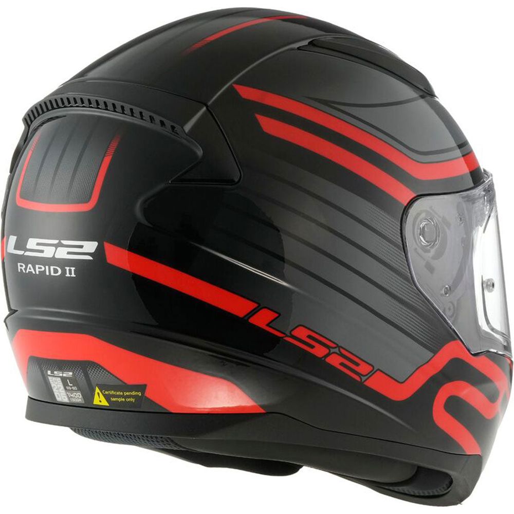 LS2 FF353 Rapid 2 ECE 22.06 Full Face Helmet Circuit Black / Red (Image 4) - ThrottleChimp