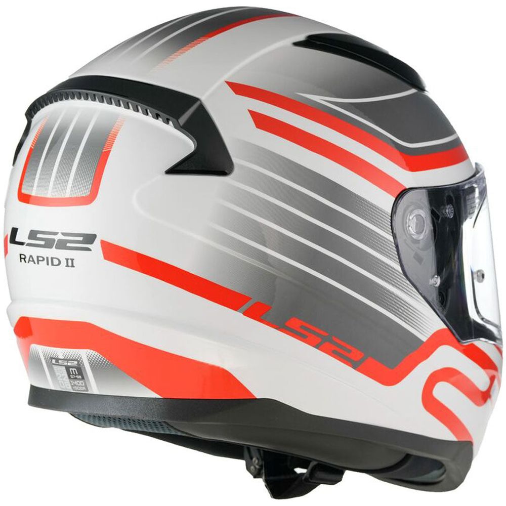 LS2 FF353 Rapid 2 ECE 22.06 Full Face Helmet Circuit White / Red (Image 4) - ThrottleChimp