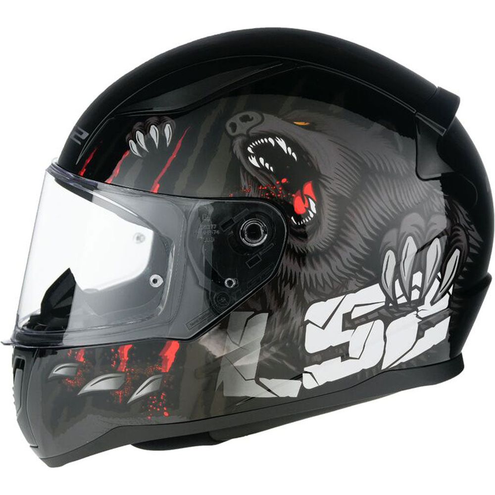 LS2 FF353 Rapid 2 ECE 22.06 Full Face Helmet Claw Black (Image 3) - ThrottleChimp