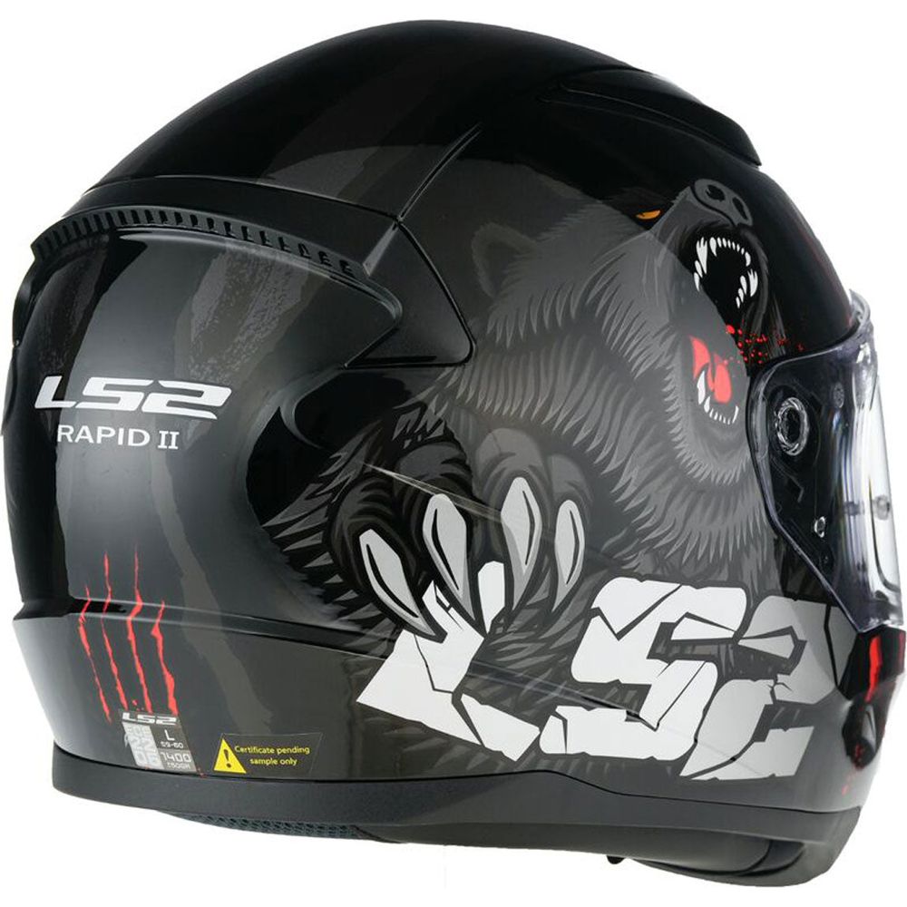 LS2 FF353 Rapid 2 ECE 22.06 Full Face Helmet Claw Black (Image 4) - ThrottleChimp