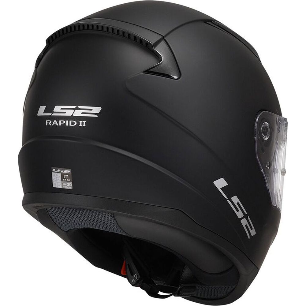 LS2 FF353 Rapid 2 ECE 22.06 Full Face Helmet Solid Matt Black (Image 4) - ThrottleChimp