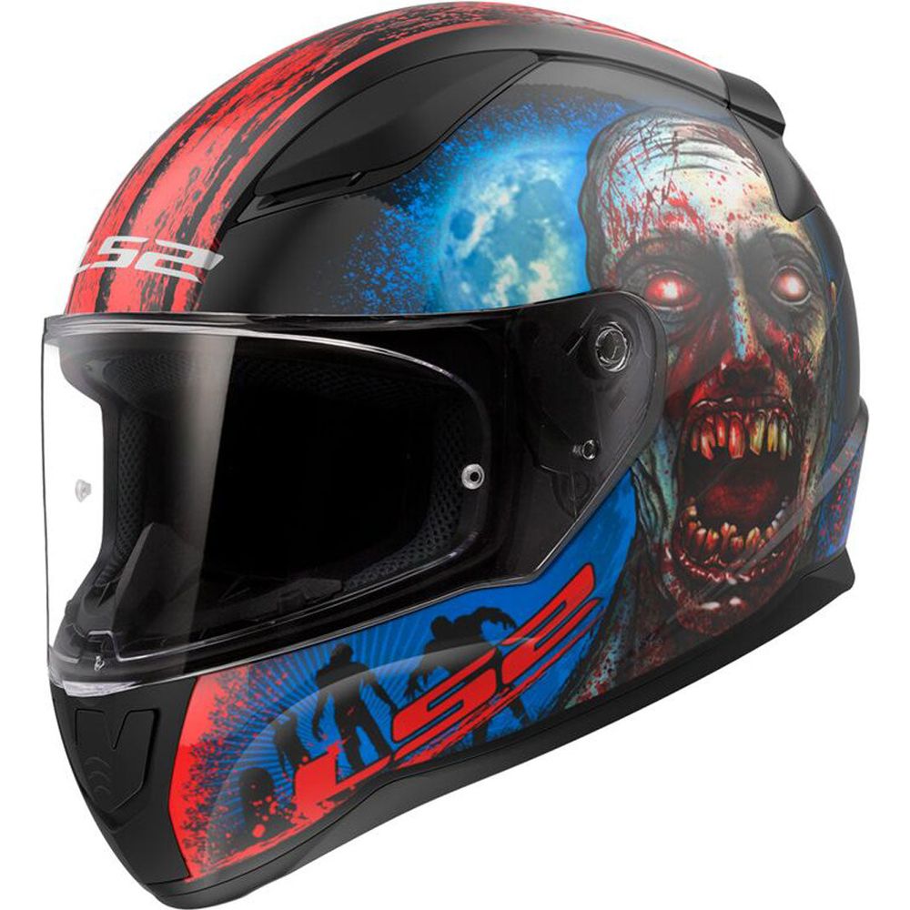 LS2 FF353 Rapid 2 ECE 22.06 Full Face Helmet Zombie Black / Red FREE 1 YEAR Returns, FREE UK Delivery | ThrottleChimp