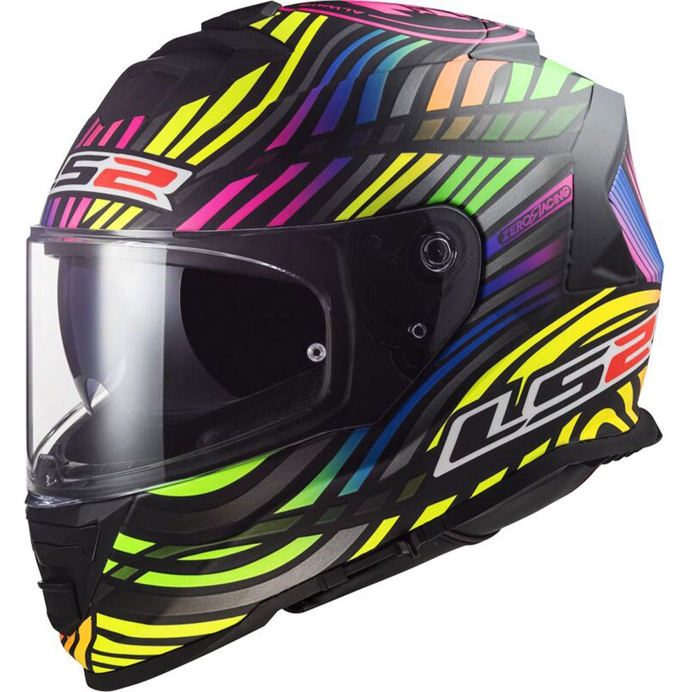 LS2 FF800 Storm 2 ECE 22.06 Full Face Helmet Power Matt Black / Rainbow FREE 1 YEAR Returns, FREE UK Delivery | ThrottleChimp