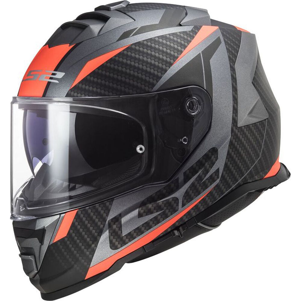 LS2 FF800 Storm 2 ECE 22.06 Full Face Helmet Racer Matt Titanium / Orange FREE 1 YEAR Returns, FREE UK Delivery | ThrottleChimp