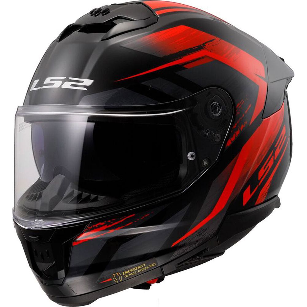 LS2 FF808 Stream 2 ECE 22.06 Full Face Helmet Fury Black / Red - ThrottleChimp