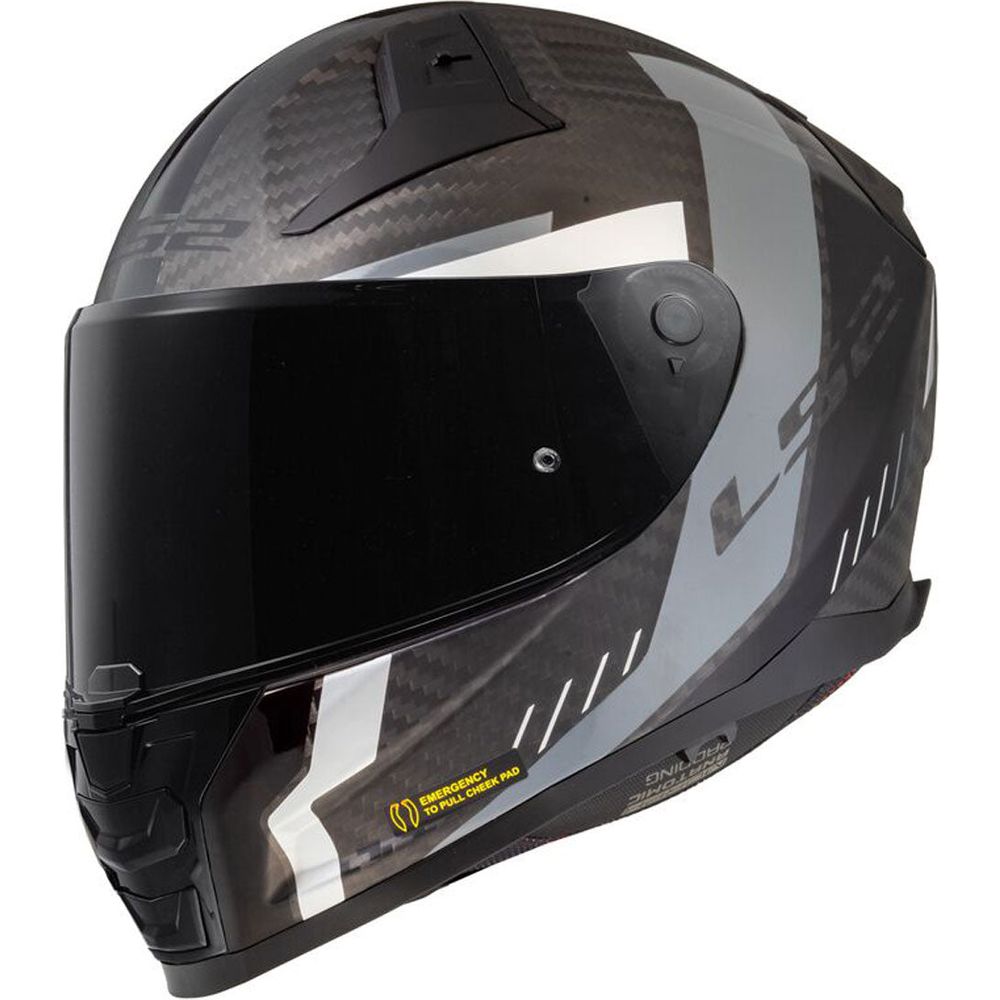 LS2 FF811 Vector 2 Carbon ECE 22.06 Full Face Helmet Grid Matt Black / Grey FREE 1 YEAR Returns, FREE UK Delivery | ThrottleChimp