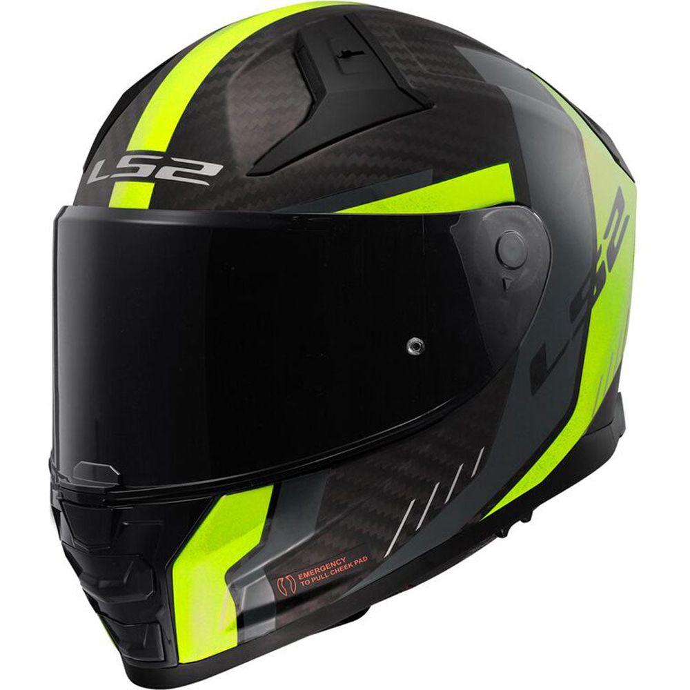 LS2 FF811 Vector 2 Carbon ECE 22.06 Full Face Helmet Grid Matt Hi-Viz Yellow FREE 1 YEAR Returns, FREE UK Delivery | ThrottleChimp