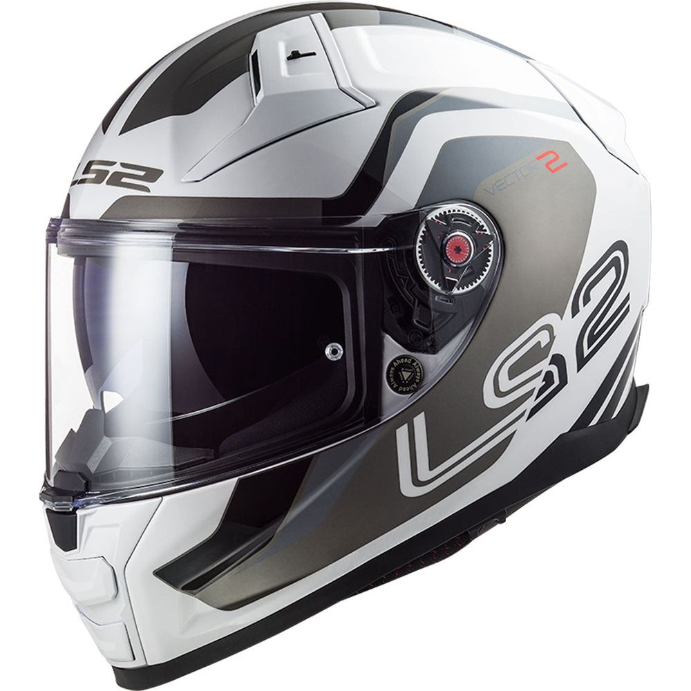 LS2 FF811 Vector 2 ECE 22.06 Full Face Helmet Metric White / Titanium Silver - ThrottleChimp