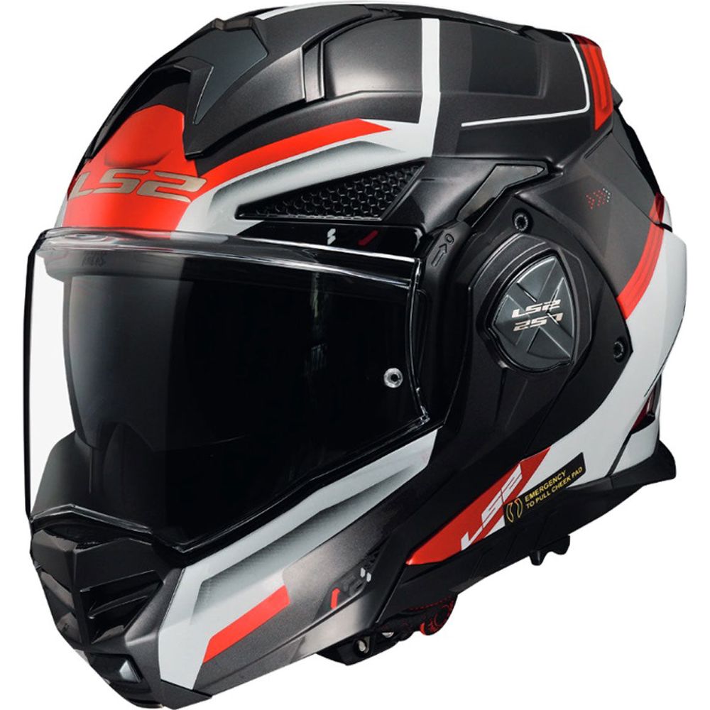 LS2 FF901 Advant X ECE 22.06 Flip-Up Helmet Spectrum Black / White / Red - ThrottleChimp