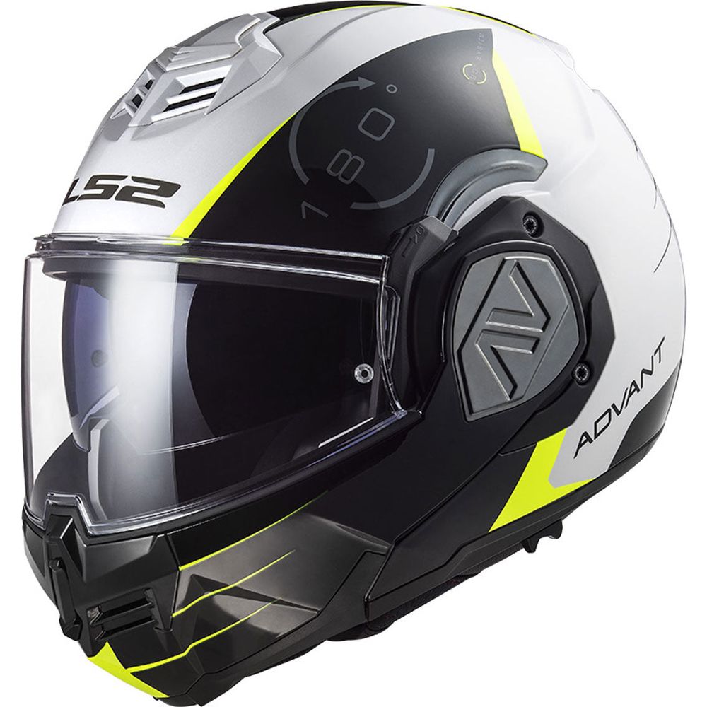 LS2 FF906 Advant ECE 22.06 Flip-Up Helmet Codex White / Black - ThrottleChimp