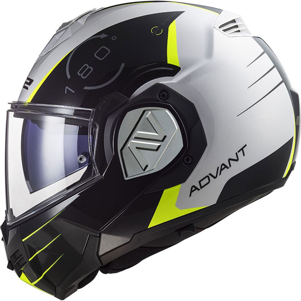 LS2 FF906 Advant ECE 22.06 Flip-Up Helmet Codex White / Black (Image 2) - ThrottleChimp