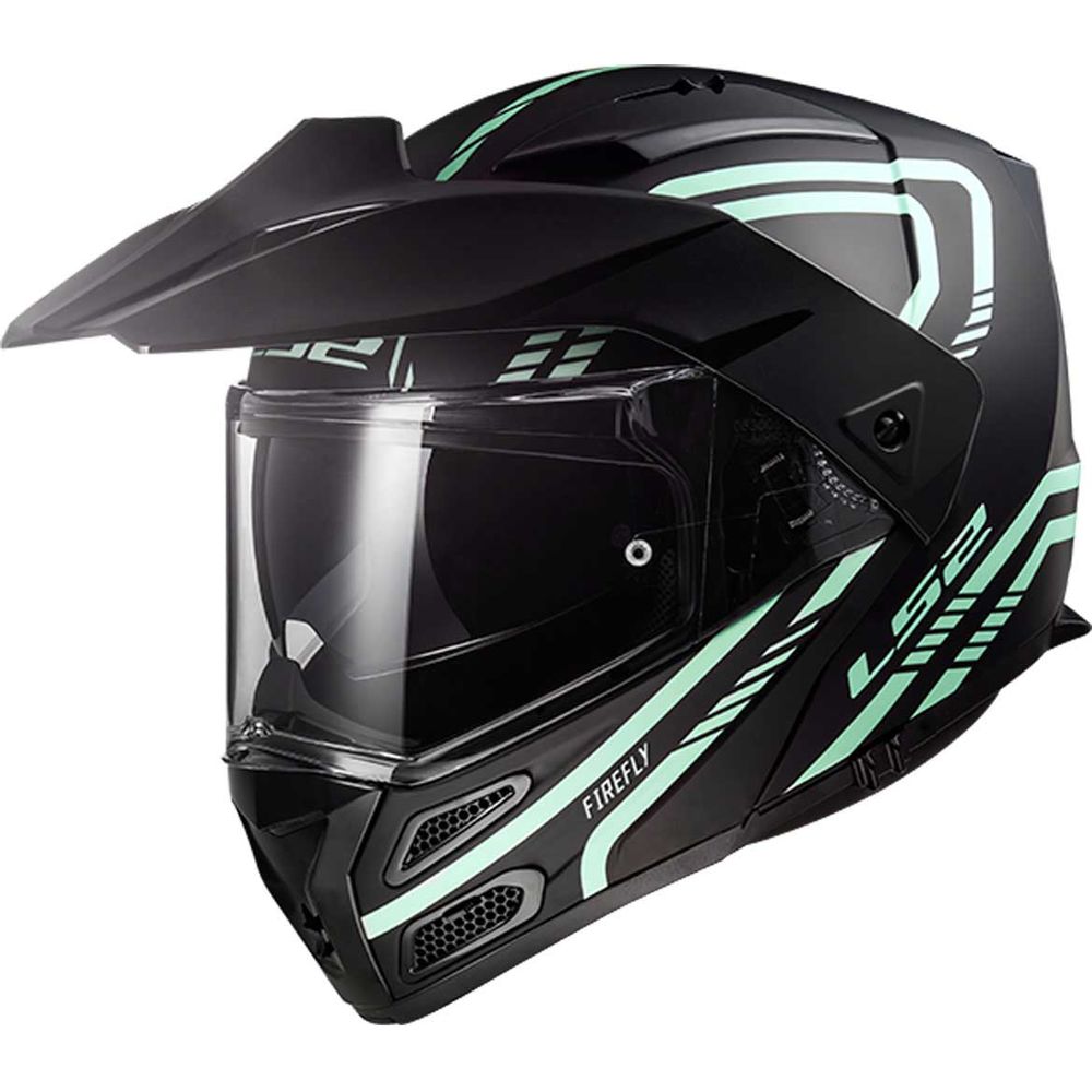 LS2 FF324 Metro EVO Firefly Full Face Helmet Matt Black Light - ThrottleChimp