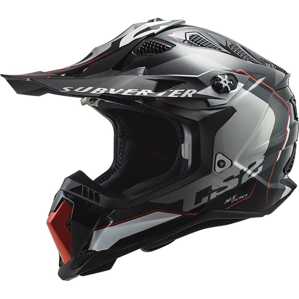 LS2 MX700 Subverter ECE 22.06 Motocross Helmet Arched Silver / Titanium - ThrottleChimp