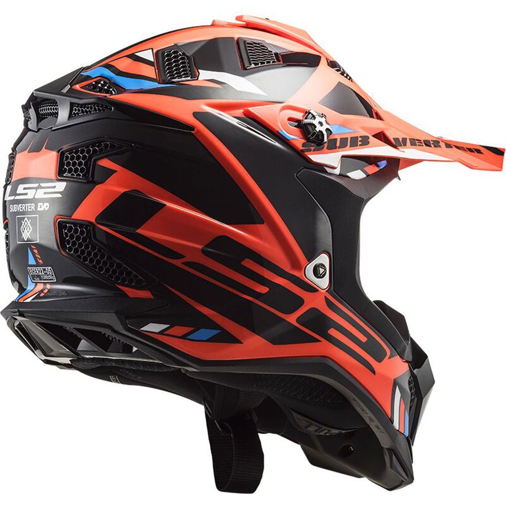 LS2 MX700 Subverter ECE 22.06 Motocross Helmet Stomp Fluo Orange / Black (Image 4) - ThrottleChimp