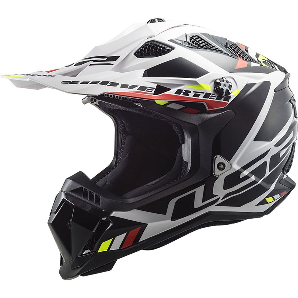 LS2 MX700 Subverter ECE 22.06 Motocross Helmet Stomp White / Black - ThrottleChimp