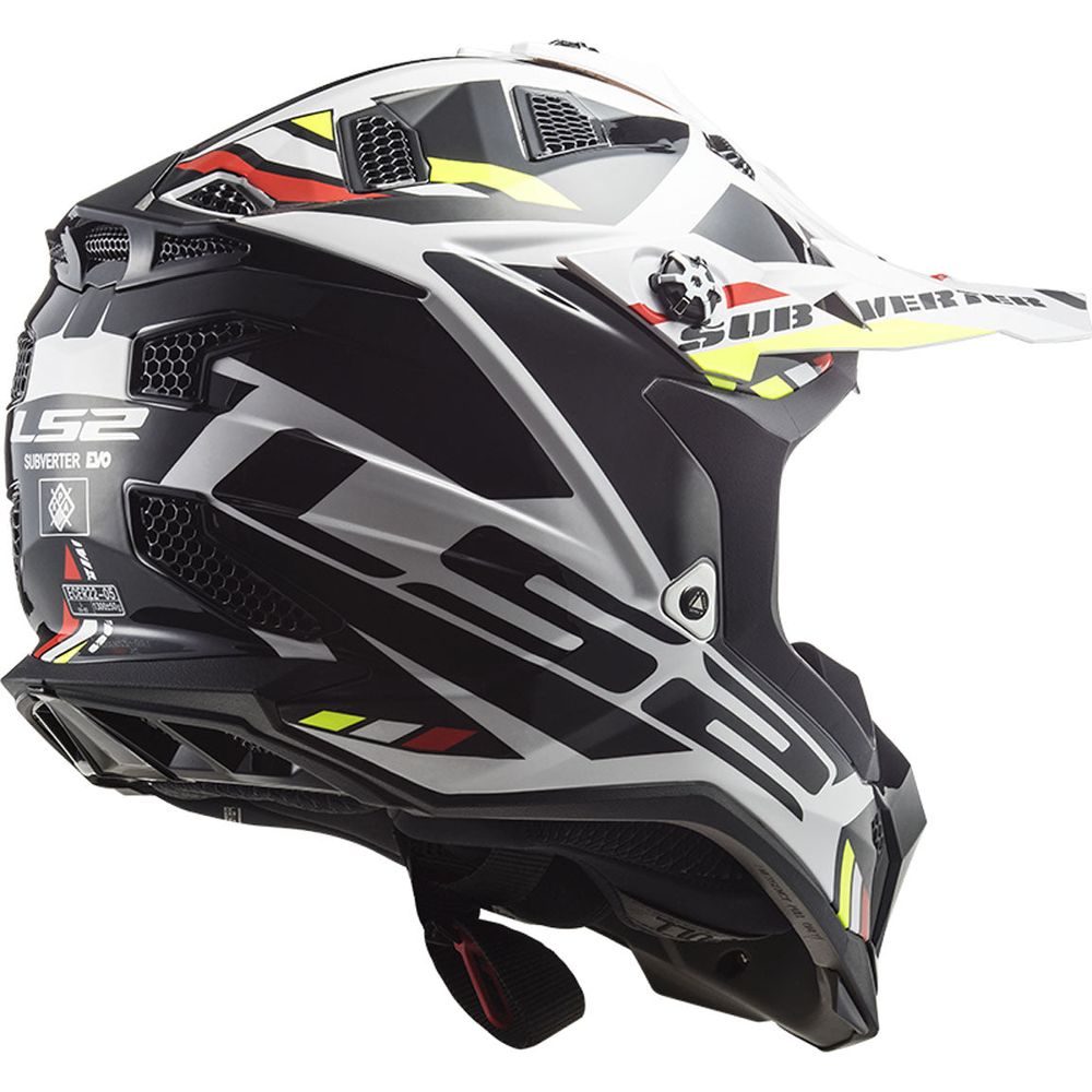 LS2 MX700 Subverter ECE 22.06 Motocross Helmet Stomp White / Black (Image 4) - ThrottleChimp