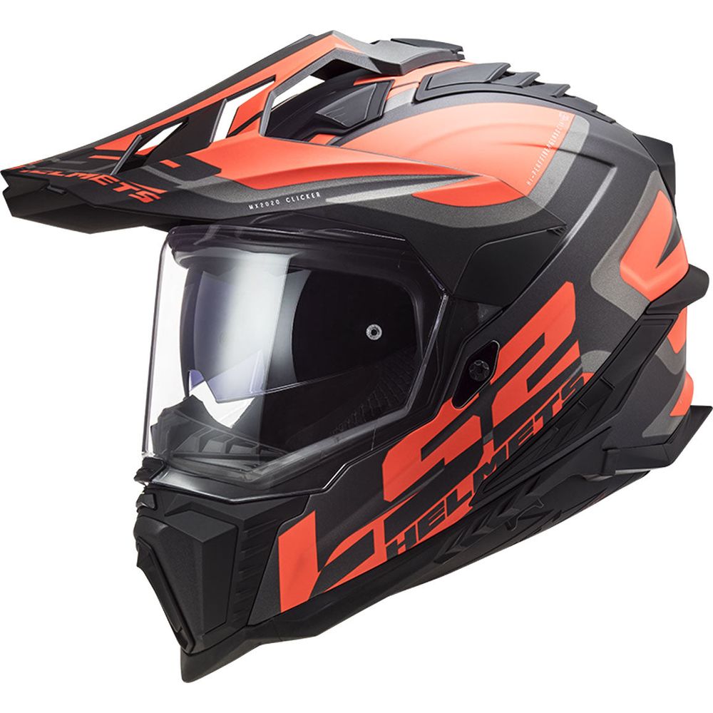 LS2 MX701 Explorer ECE 22.06 Adventure Helmet Alter Matt Black / Fluo Orange - ThrottleChimp