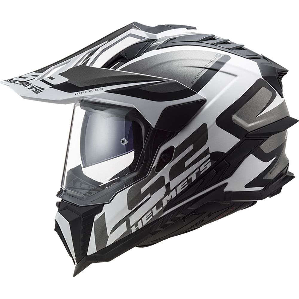 LS2 MX701 Explorer ECE 22.06 Adventure Helmet Alter Matt Black / White (Image 2) - ThrottleChimp