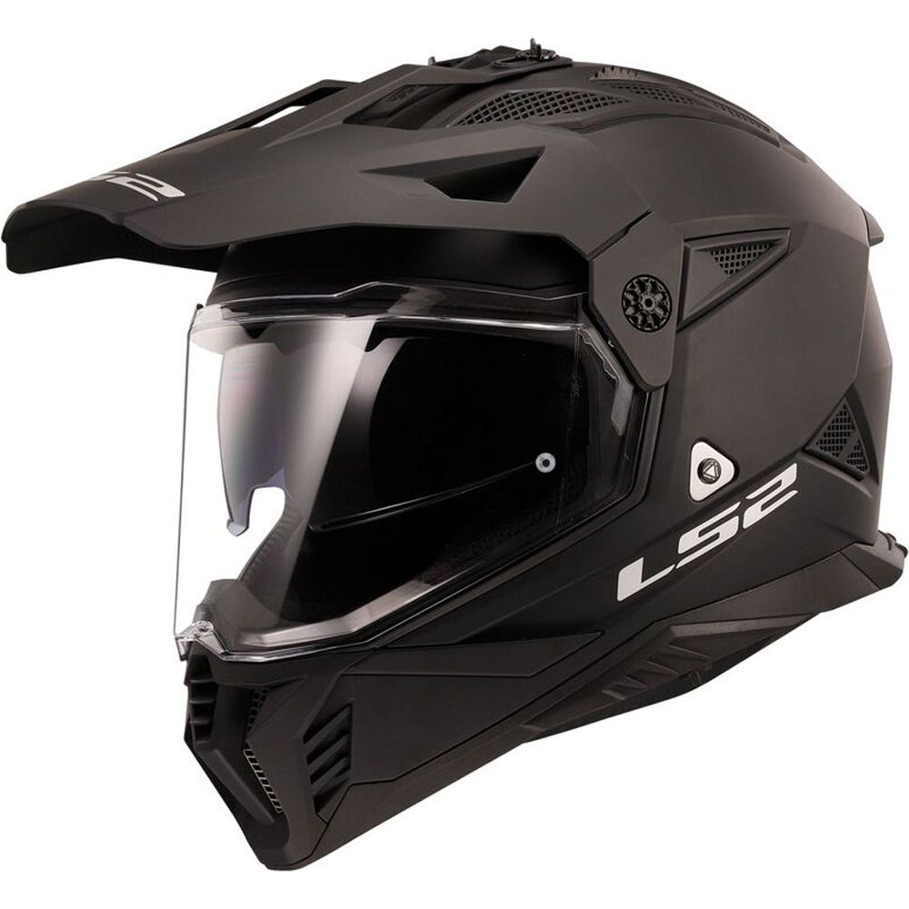 LS2 MX702 Pioneer 2 ECE 22.06 Adventure Helmet Matt Black - ThrottleChimp