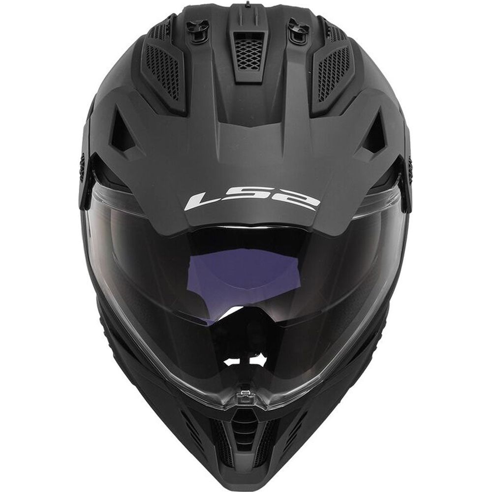 LS2 MX702 Pioneer 2 ECE 22.06 Adventure Helmet Matt Black (Image 2) - ThrottleChimp