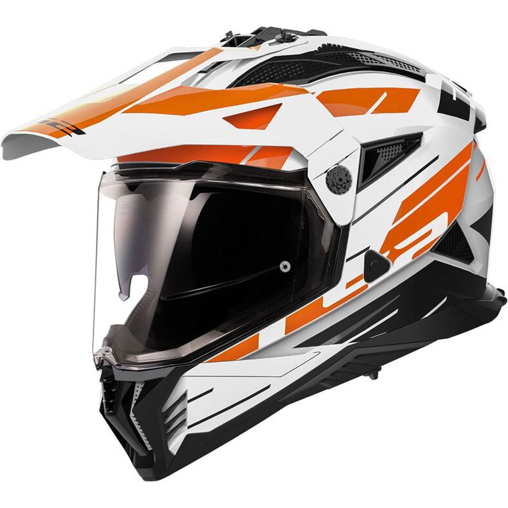 LS2 MX702 Pioneer 2 ECE 22.06 Adventure Helmet Namib White / Orange FREE 1 YEAR Returns, FREE UK Delivery | ThrottleChimp