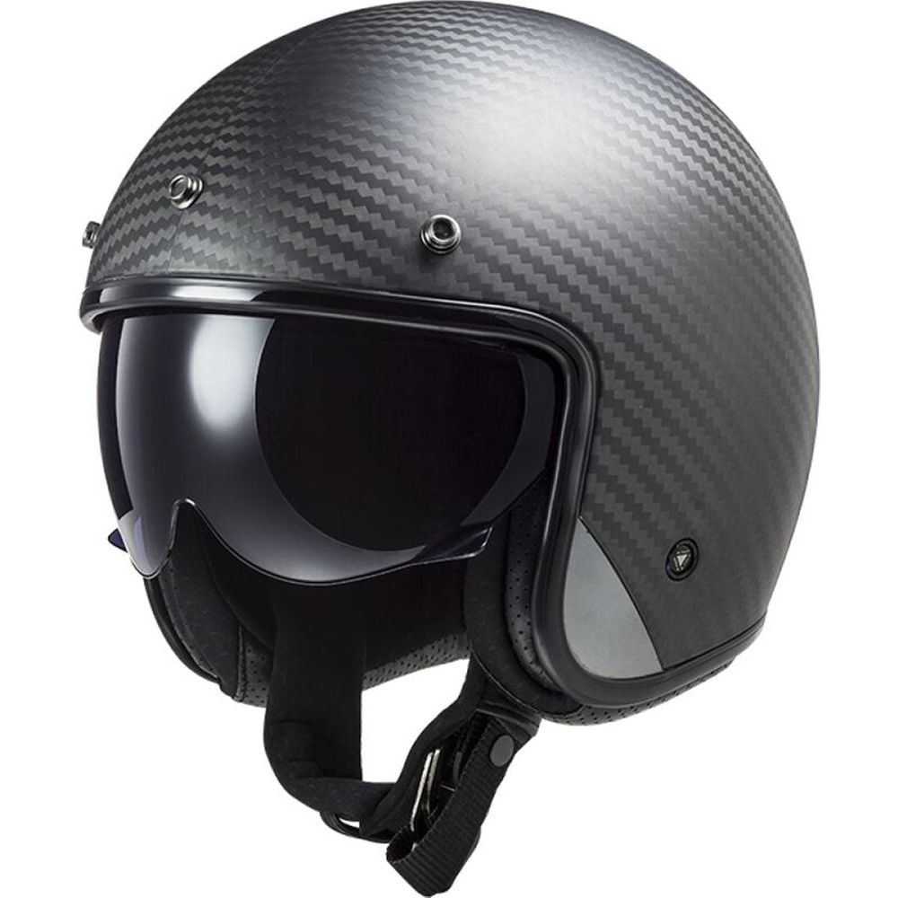 LS2 OF601 Bob 2 Carbon ECE 22.06 Open Face Helmet Carbon - ThrottleChimp