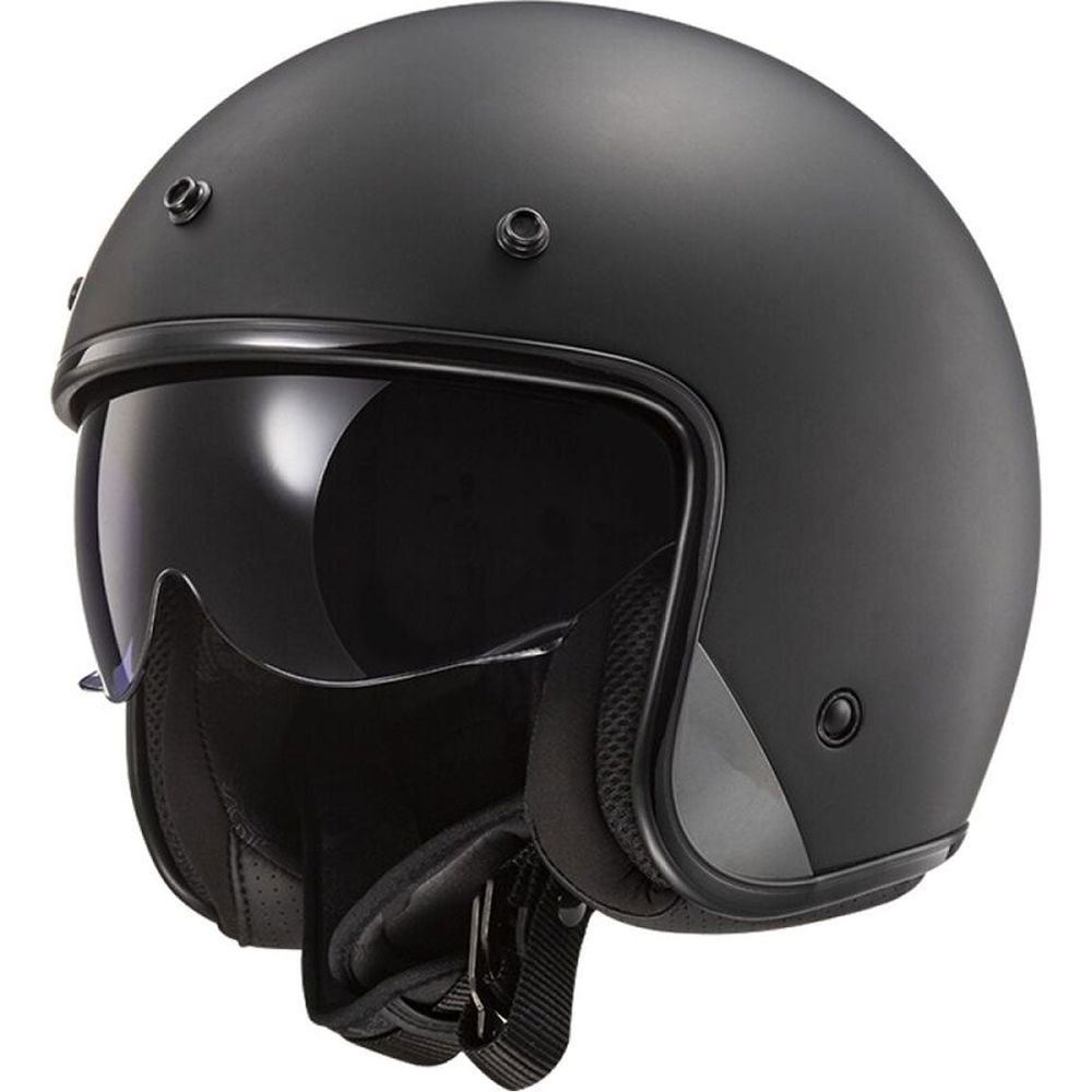 LS2 OF601 Bob 2 ECE 22.06 Open Face Helmet Solid Matt Black - ThrottleChimp