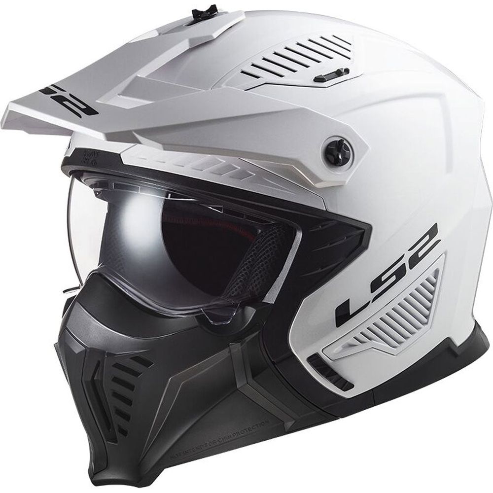 LS2 OF606 Drifter ECE 22.06 Open Face Helmet Solid White - ThrottleChimp