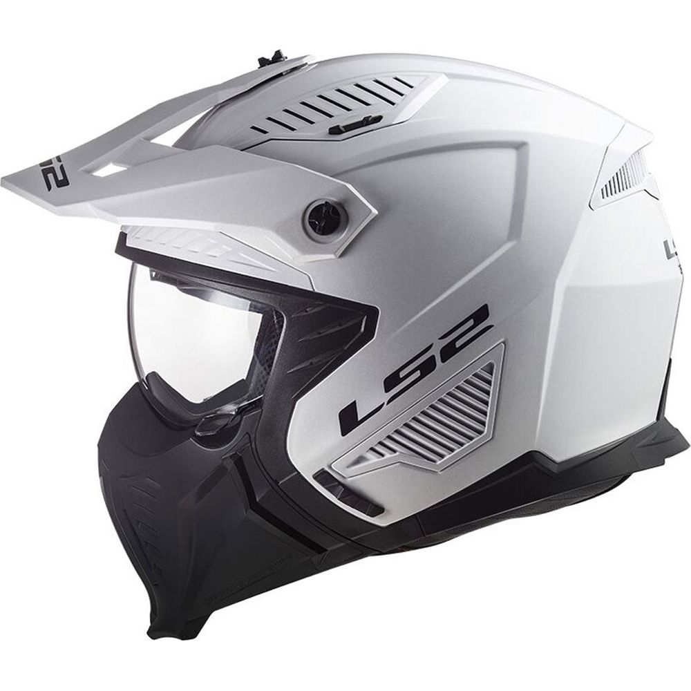 LS2 OF606 Drifter ECE 22.06 Open Face Helmet Solid White (Image 2) - ThrottleChimp